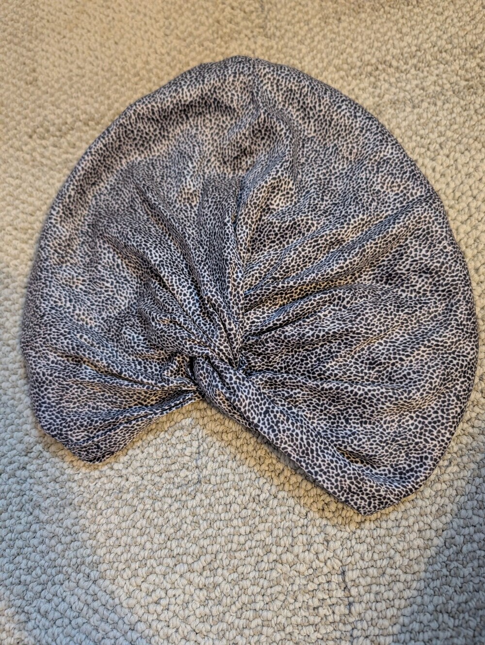 Leopard Print Slip Silk Turban